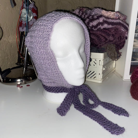 purple + lilac bonnet