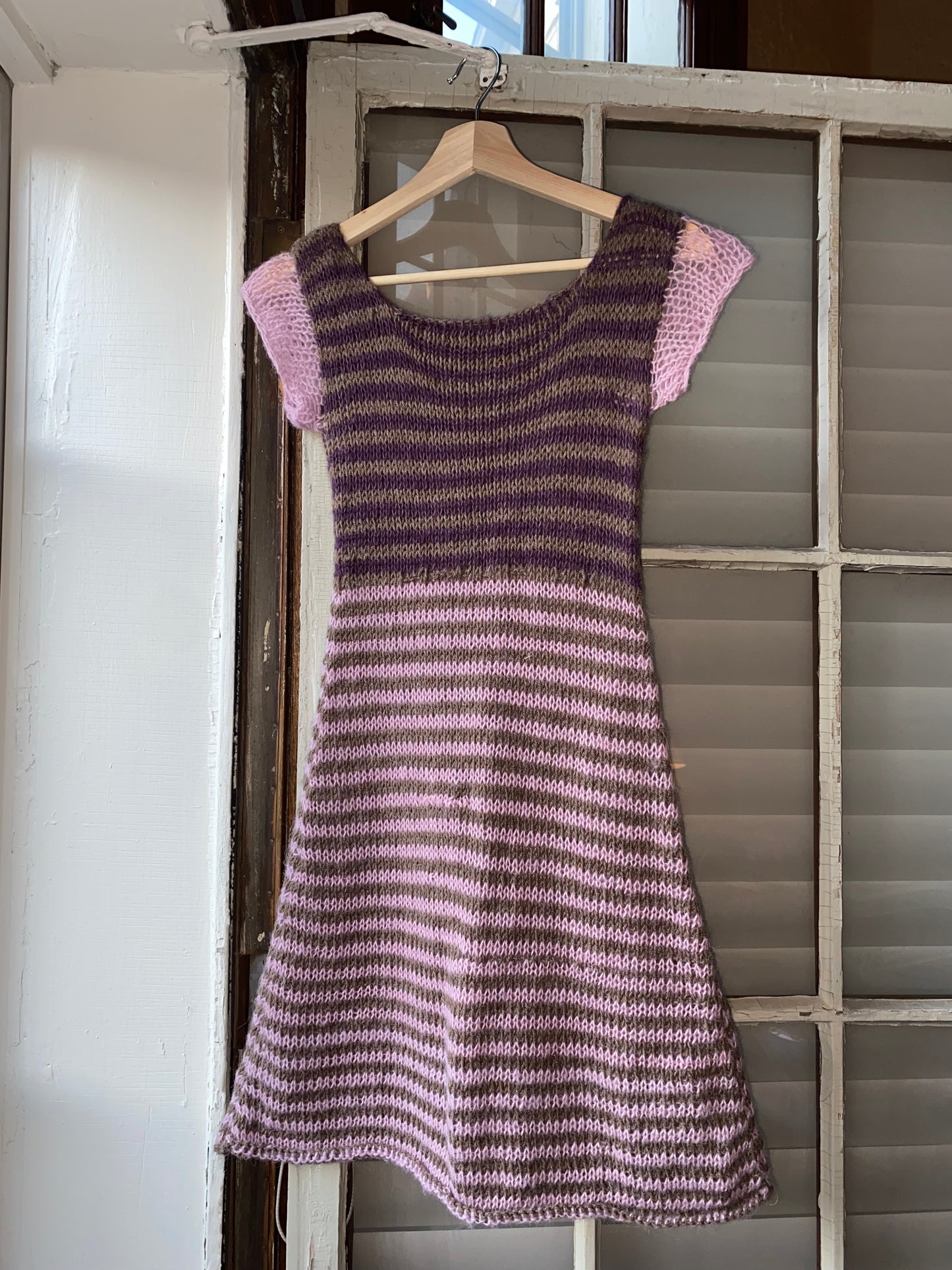 multicolor knit dress