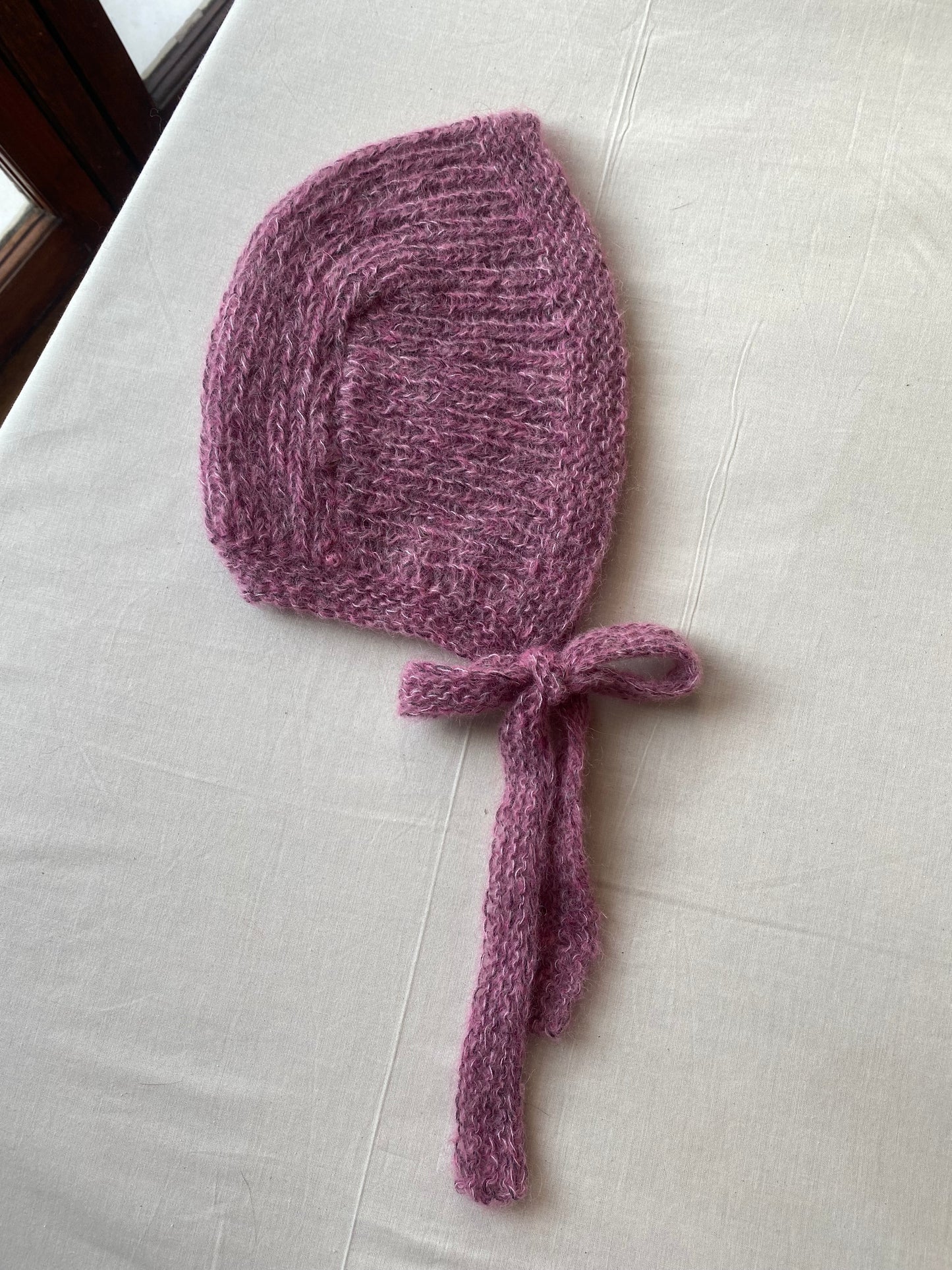 PDF knitting pattern - mohair bonnet